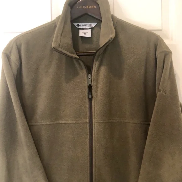 Columbia Mens Zip Up Fleece Jacket Sage color Size Large - Picture 1 of 8